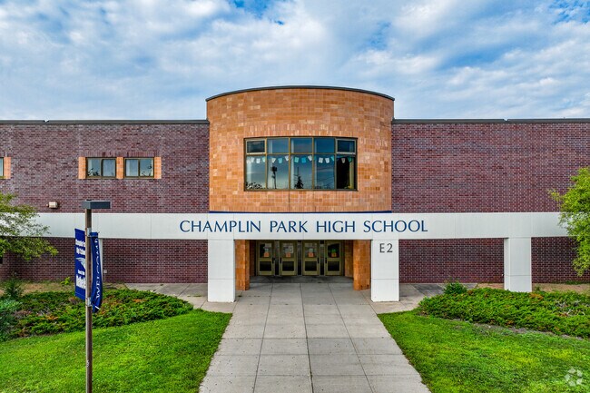 The highly rated Champlin Park High School enrolls over 3,000 students in grades 9-12.