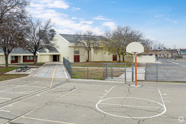 The recess area at Miguel Hidalgo Elementary School in Fresno.