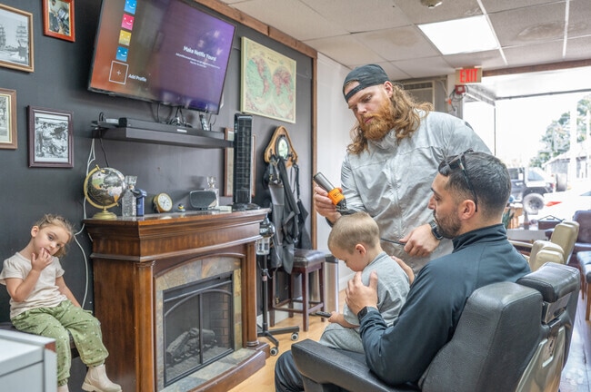 Both young and old choose to get their haircuts at Fore & Aft Barber Shop in North Fairhaven.