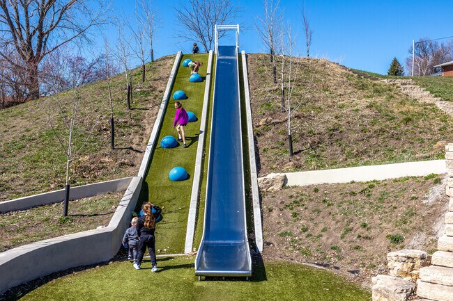 The star of the Fairmont Park amenities is the huge slide built into the hillside.
