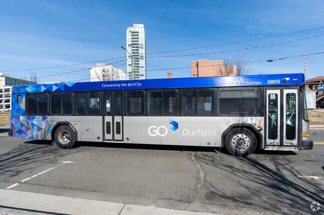 GoDurham offers a bus service, but the closest stop is almost a mile away.