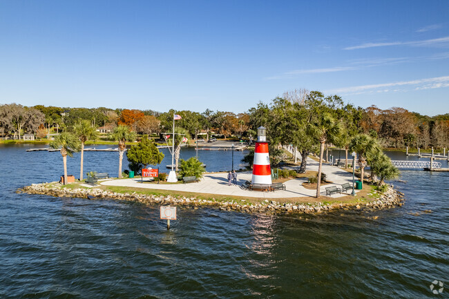 The Mount Dora lighthouse was built from road rubble to create one of it's famous landmarks.