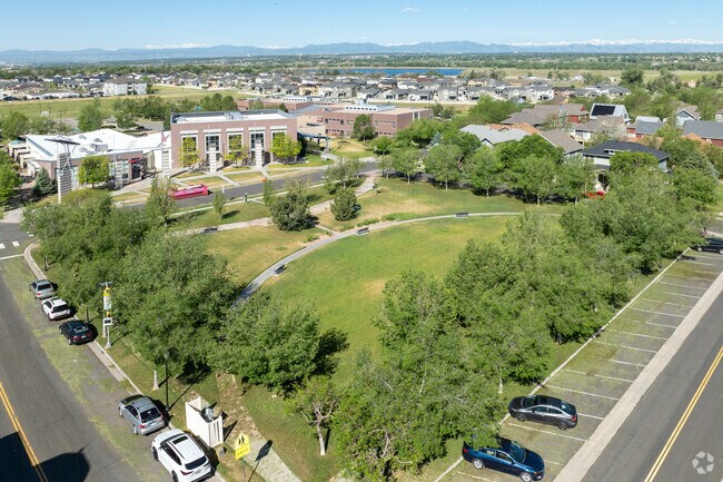 Belle Creek's Town Square Park is across the street from the Belle Creek Family Center.