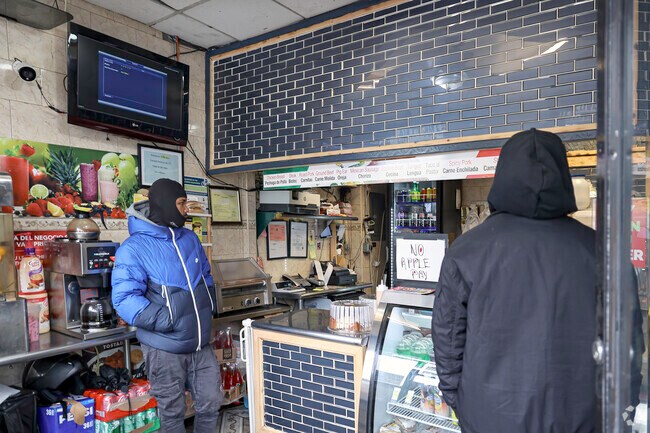 Enjoying a wonderful lunch at Alex's Tacos in the West Farms neighborhood.