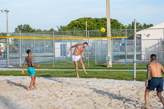 Brazilians playing Futevolei at Lions Park in The Dells.