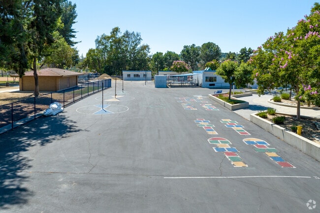 Asphalt play area at Quail Summit Elementary School in Diamond Bar, Ca.