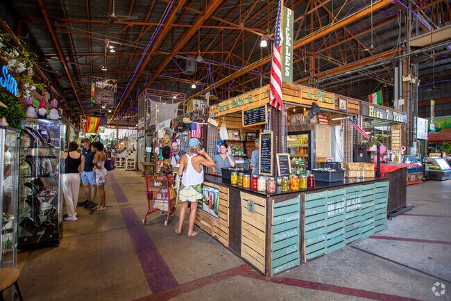 Yellow Green Fresh market has a covered area with more offerings.