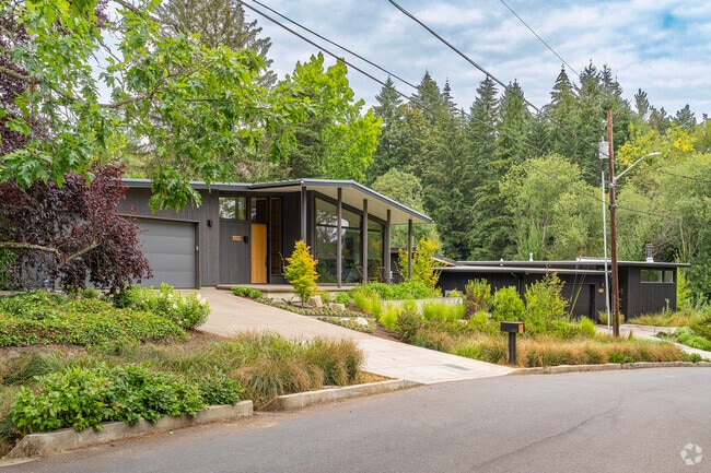 Mid-Century modern homes in Raleigh Hills offer stylish design and modern updates.