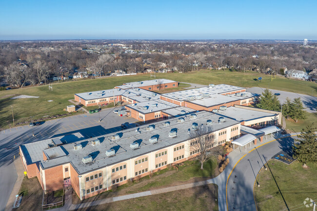 An aerial view of Antioch Middle School.