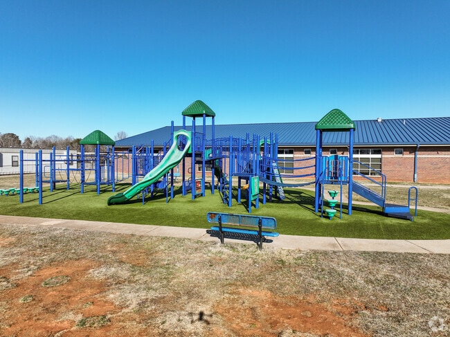 The Cloverleaf Elementary School has an awesome playground.
