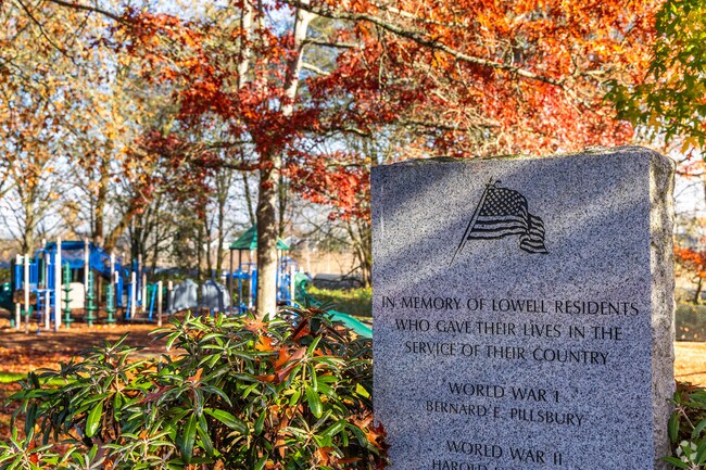 Lowell Park in the Lowell neighborhood of Everett has a play areas and this memorial.
