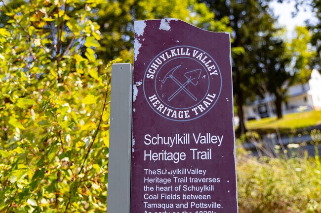Part of the 120 mile Schuylkill Valley Heritage Trail winds through Blythe.