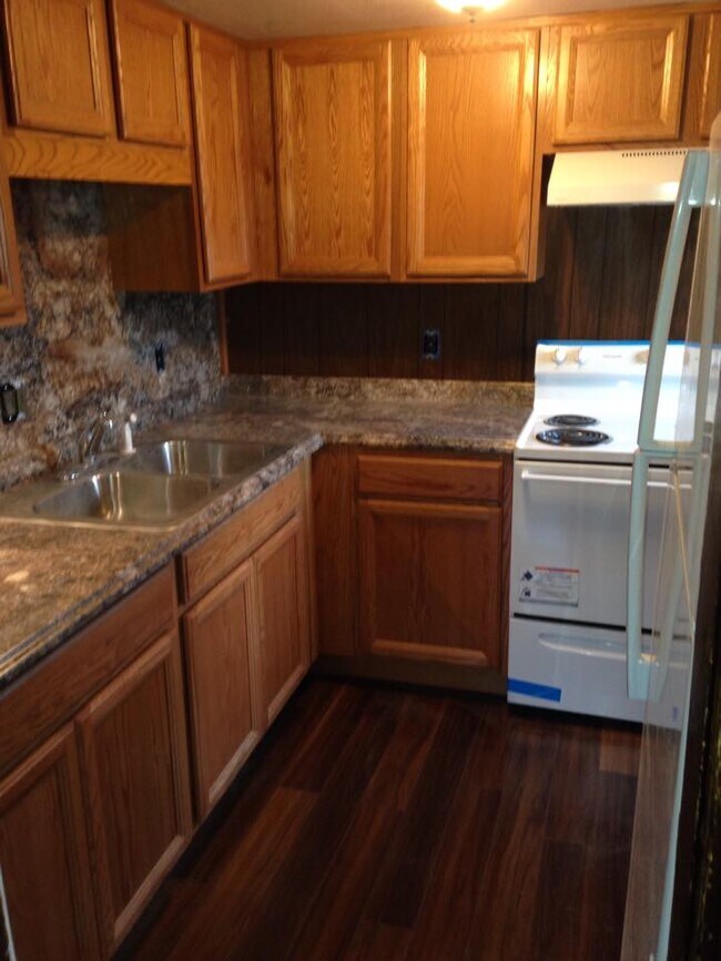 Kitchen stove and cabinets
