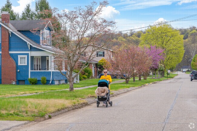 Residents of Boaz, WV, can enjoy leisurely walks through streets lined with a mix of architectural styles.