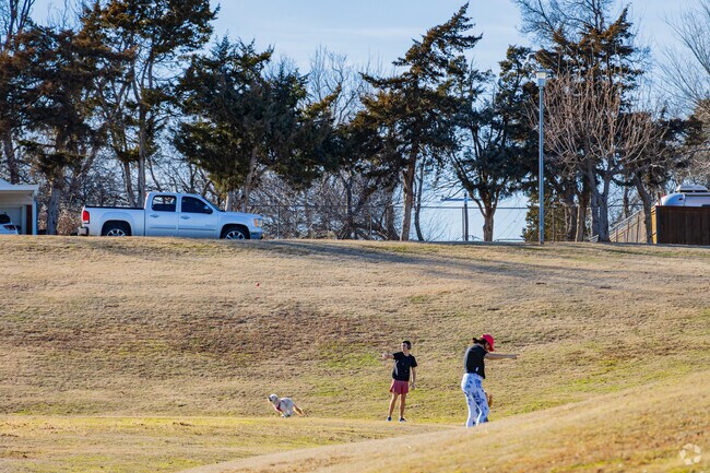 Locals love playing with their dogs in Douglas Park.