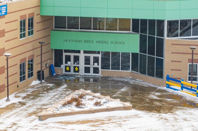 Mountain Ridge Middle School in Highlands Ranch, CO on a winter day.