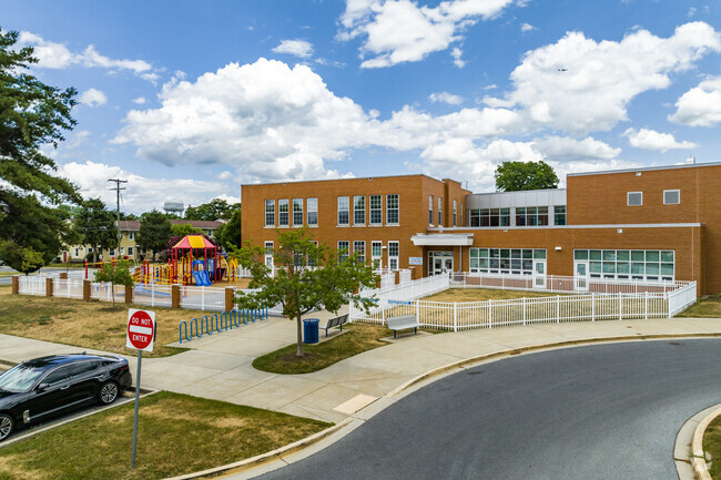 Lincoln Elementary School is large and modern.
