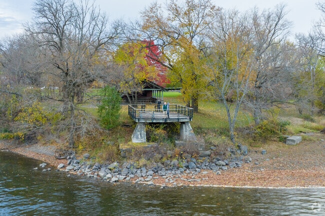 Peebles Island State Park is near South Troy and offers an overlook on the Hudson River.
