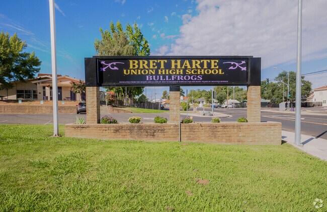 Bret Harte Union High School offers classes across several buildings.