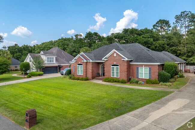 Rows of new brick homes make up subdivisions in Big Creek.