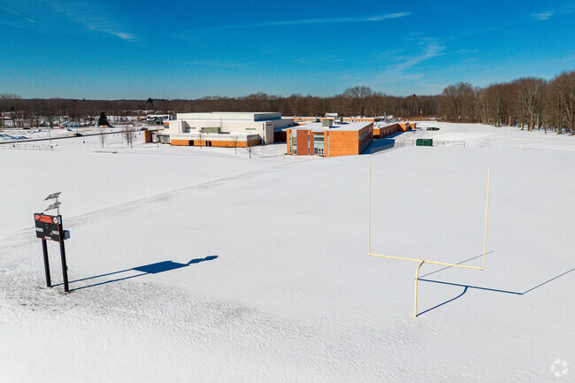 Here you can see the goalpoasts and scoreboard at Emerson J. Dillon Middle School in Phoenix.