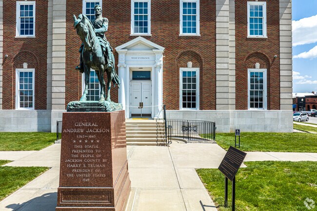 Enjoy historic monument of General Andrew Jackson in downtown Independence.