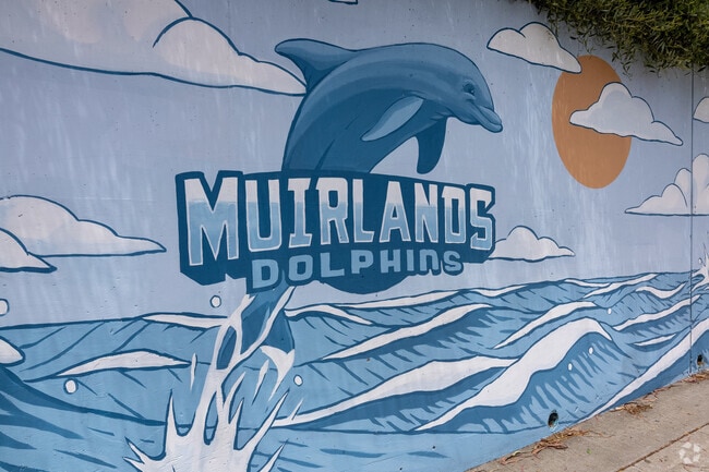 Muirlands Middle School is the home of the Muirlands Dolphins.