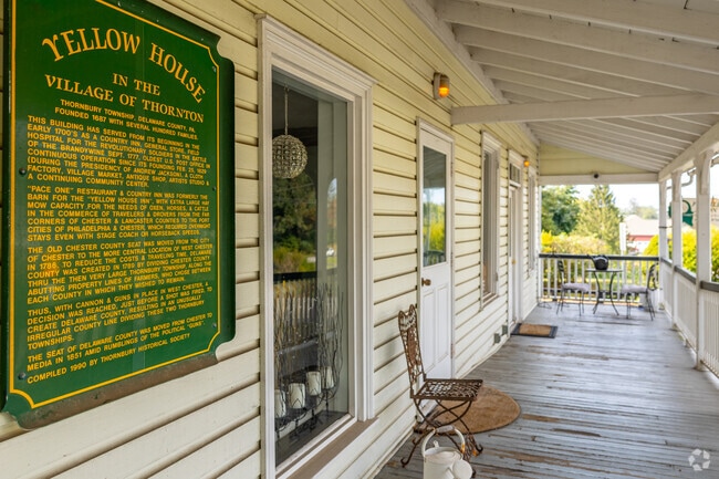 The Yellow House now holds the post office for the Historic Village of Thornton.