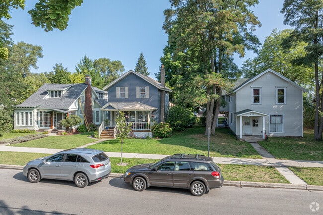 The east end of Downtown Traverse City has a few various styles of single family homes.