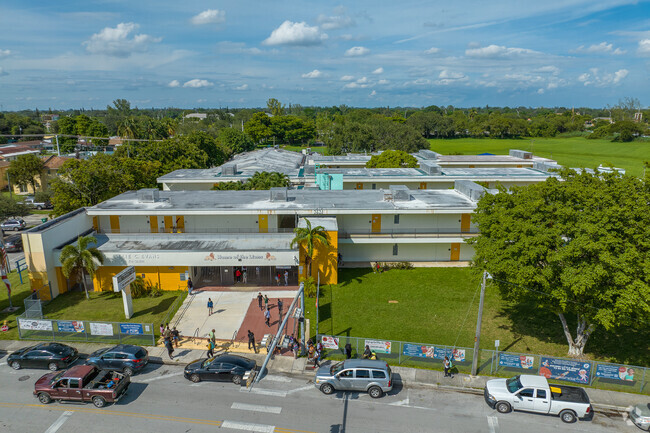 Lillie C. Evans Elementary School provides a secure learning space.