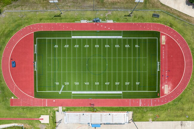 Amazing football field of Wakeland High School in Frisco.