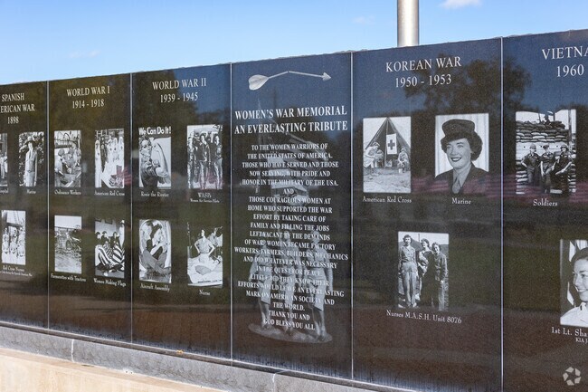 The Women's War Memorial in Broken Arrow celebrates local women who served our country.