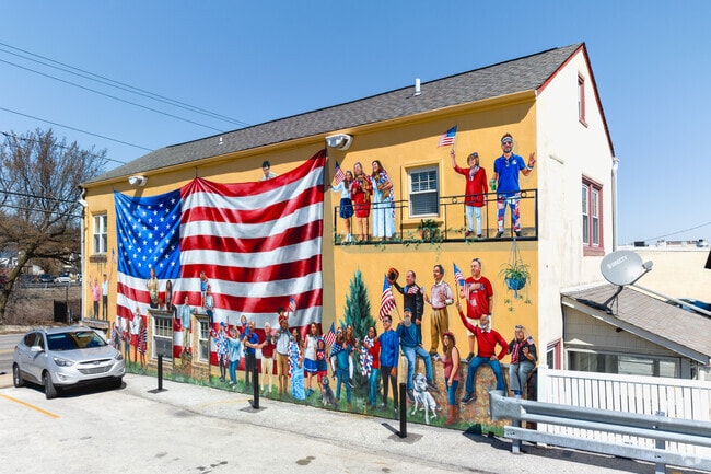 The murals in Malvern provide colorful accents to the neighborhood.