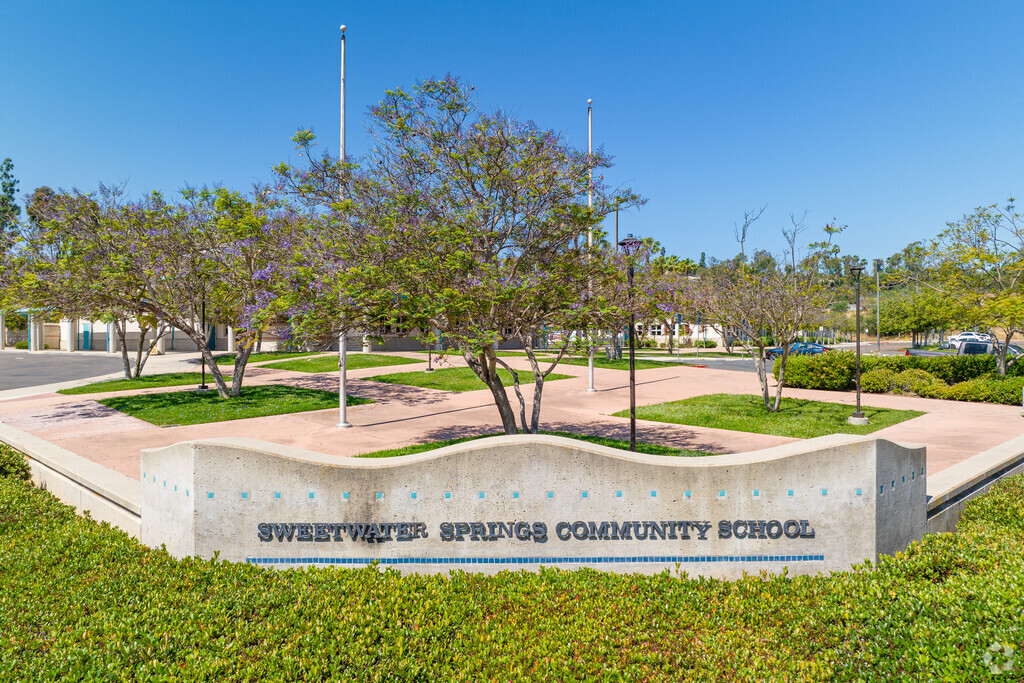 Sweetwater Springs Elementary School's welcoming sign.
