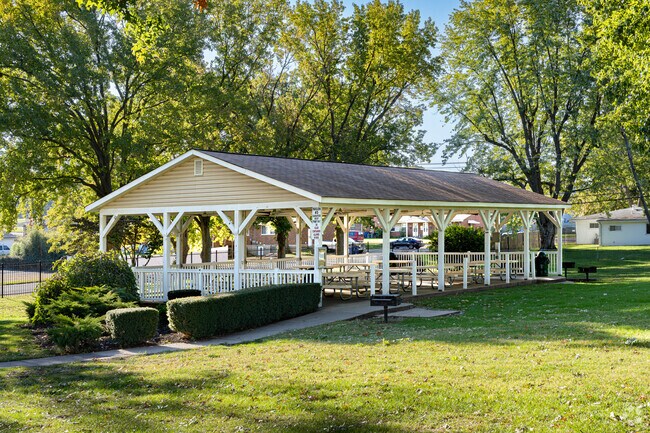 Residents enjoy hosting picnics and special events at the Pavillion at John L. Brown Park.