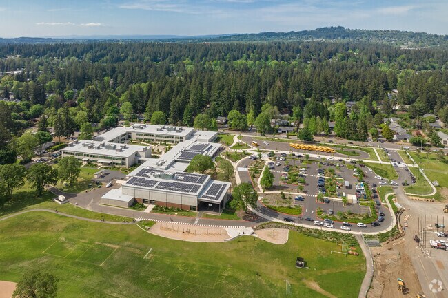 Overlooking the Lakeridge Middle School campus and the Bryant Neighborhood.