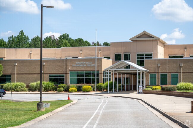 Timothy Elementary School recently underwent a school renovation on the front building.