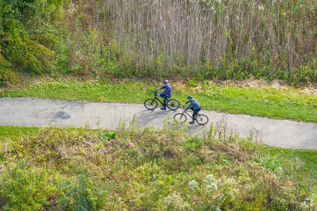 The Illinois Prairie Path is an ideal place for a bike ride throughout Northeast Central Geneva.