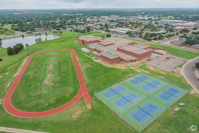 Irons Middle School has great amenities, like tennis courts that the community can use.
