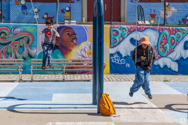 Dr.Rev.Maggie Howard Playground is a busy after-school hub in Stapleton.