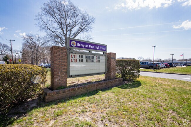 Hampton Bays High School is nestled right in the Hampton Bays neighborhood.