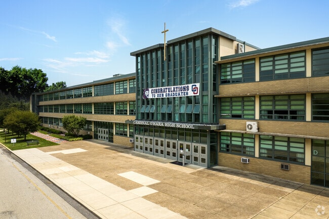Cardinal O'Hara High School's glass facade has been a local landmark for decades.