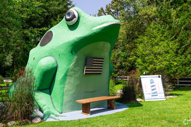 Fontana C. Frog, a 14-foot frog statue located near the center of Fontana-on-Geneva Lake, is a local tourist attraction that has stood for over 50 years.