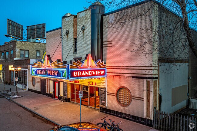 The Grandview Theater is a quaint two-screen cinema located on Grand Ave.