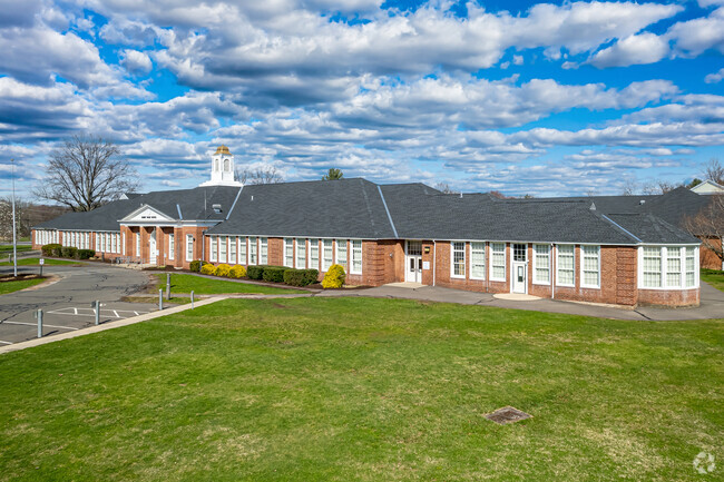Sunset Ridge Middle School has a modern brick design in East Hartford, CT.