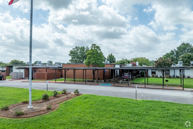 Entrance to the Academy For Science & Foreign Language in Huntsville Alabama.