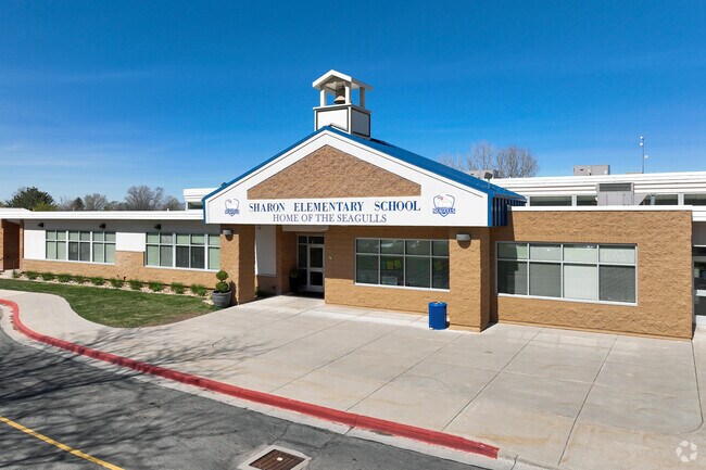 A traditional facade is a nod to the past at Sharon Elementary School in Orchard South.