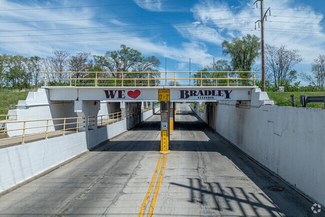 Residents of Bradley can travel by car to downtown Chicago in only an hour.