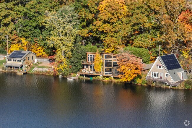 Lake view homes are throughout Belchertown.