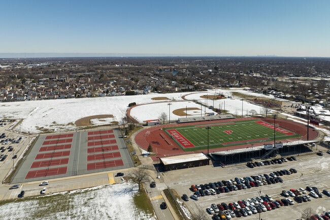 Students of Palatine High School may practice after school at one of their many sport courts.